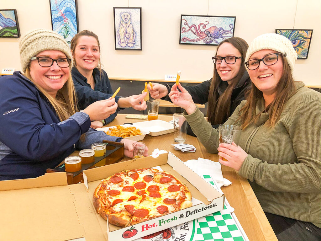 Friends at Valdez Brewing Taproom